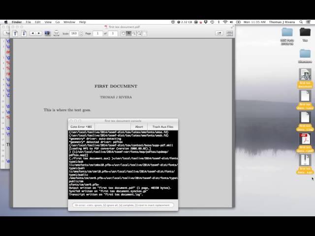 LaTex Tutorial 1: Making Your First Document