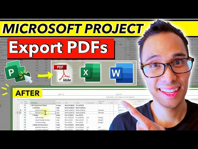 Microsoft Project Export to PDF (Including Gantt Chart) | Microsoft Project Tutorial