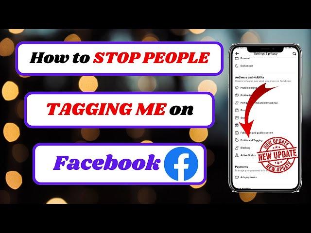 how to stop people tagging me on Facebook|how can i stop people tagging me on facebook|2024