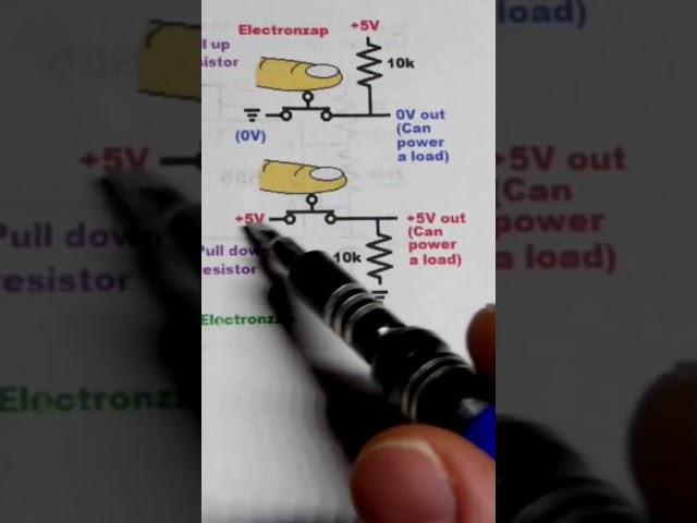 Pull Down Resistor Basics by Electronzap #electronics #diy #resistance