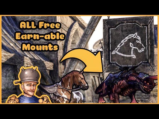ESO All Free Unlock-able Mounts (Elder Scrolls Online 2023 Necrom Guide)