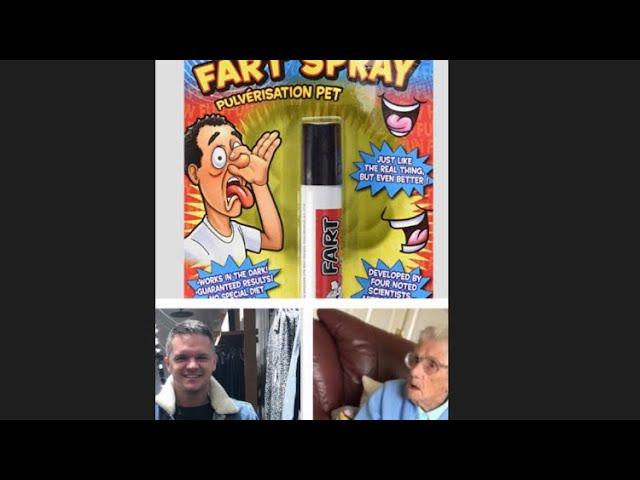 Fart spray, liquid ass prank, on 91 year old little nana iris subscribe x