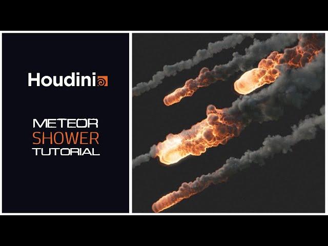 Houdini - Pyro Meteor Shower Tutorial #houdini #pyro #meteor