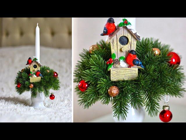 НОВОГОДНИЙ подсвечник своими руками / DIY NEW YEAR candlestick / Творческое место