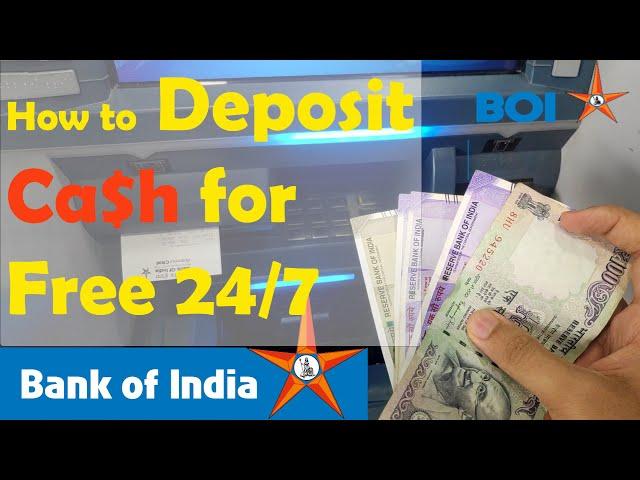 How to Deposit $CASH$ in Bank Of India Cash Deposit Kiosk without ATM Card | BOI | CDM | Banking