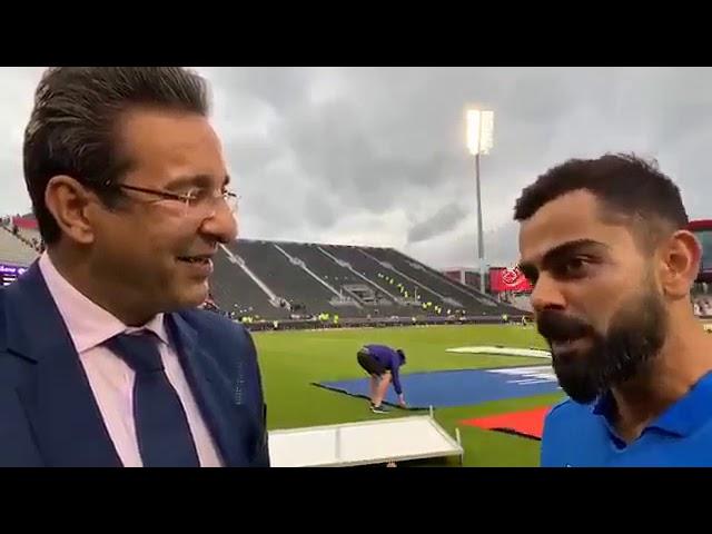 Wasim Akram interview with Virat Kohli after defeating Pakistan at ICC world Cup match 2019