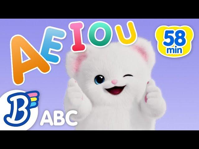 A-E-I-O-U Short Vowel Song + More | Badanamu Nursery Rhymes, ABC Phonics, Kids Dance Songs, & Videos