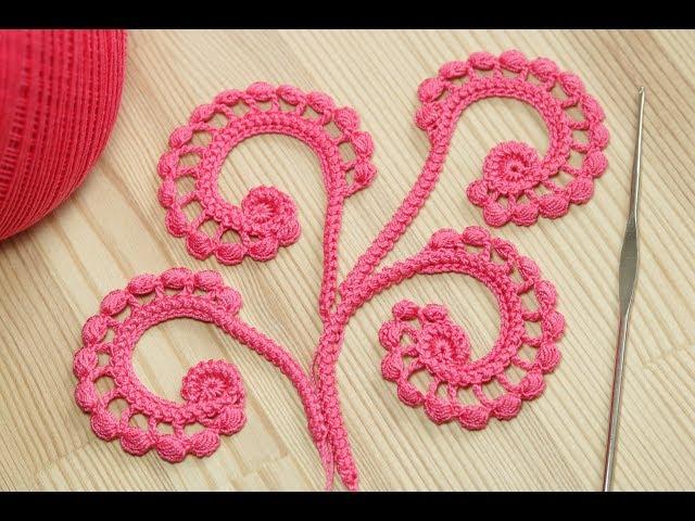 Завиток с пышными столбиками - вязание крючком - мастер класс  crochet