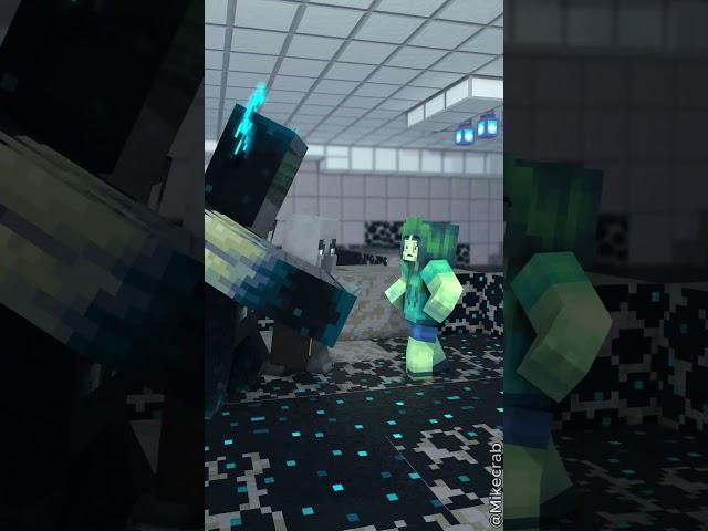 Zombie Becomes Buff Herobrine to PROTECT Zombie Mom from Warden x Evoker ⌚| Transform Watch