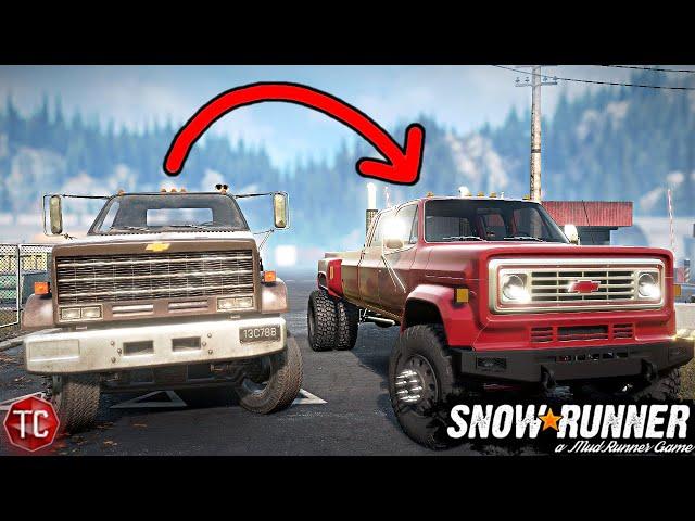 Rescuing and REBUILDING a Chevy Kodiak C70! SnowRunner Recovery RP