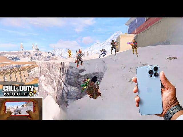 Wow! SMG Gameplay | 2 Fingers + GYROSCOPE | IPhone 13 Pro Max | COD MOBILE