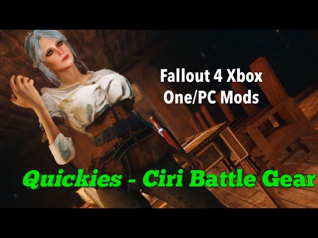 Quickies - Ciri Battle Gear Fallout 4 Xbox One/PC Mods(PORTED)