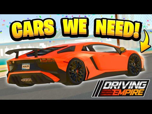 10 Licensed Cars We NEED In Driving Empire!