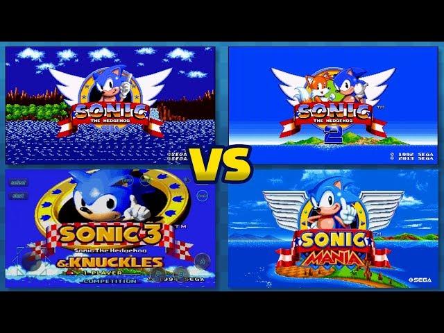 Sonic Mania vs Sonic 1, 2, 3, CD, & Knuckles ALL COMPARISONS