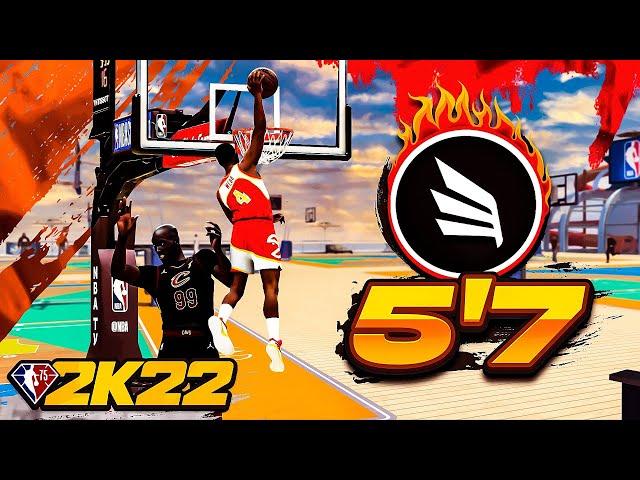 FIRST EVER 5'7" PURE SLASHER BUILD RETURNS and gets CRAZY CONTACT DUNKS on NBA 2K22