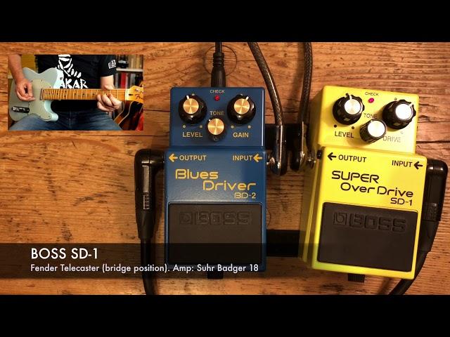 Boss BD-2 vs Boss SD-1 (Fender Telecaster on Suhr Badger 18) Blues Driver vs Super Overdrive