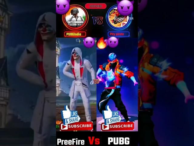 pubg vs free fire #freefire #pubgvsfreefire  #freefire #shortvideo