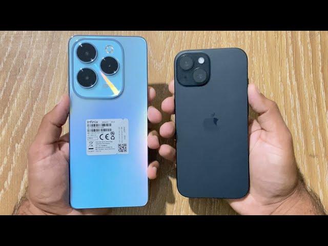 iPhone 15 vs INFINIX HOT 40 PRO - SPEED TEST (4K)