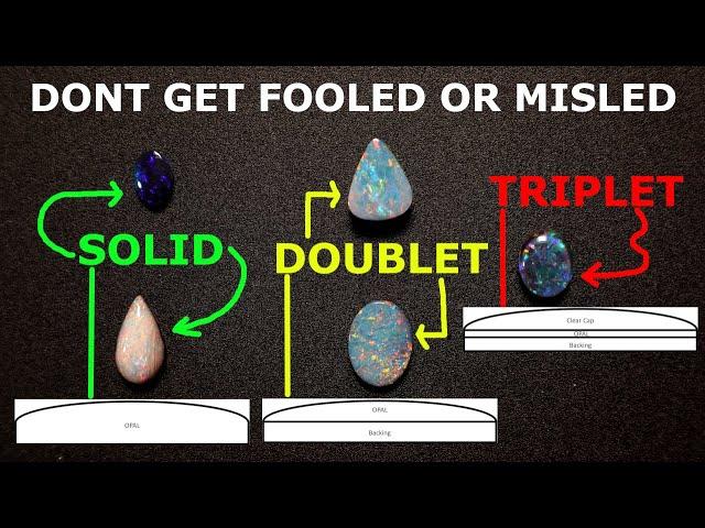 Solid Opal VS Opal Doublet VS Opal Triplet. How Do You Tell Them Apart? Real Examples.