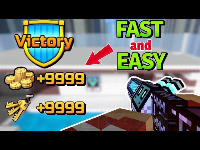 How To Win Games FAST and FREE TO PLAY | Farm Coins, Keys, XP, ect. | Pixel Gun 3D