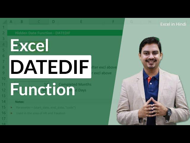 Excel DATEDIF Function (Between Two Dates)