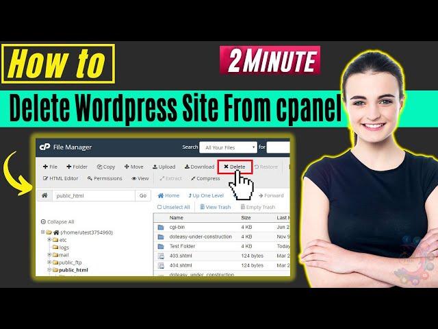 How to delete wordpress site from cpanel 2025