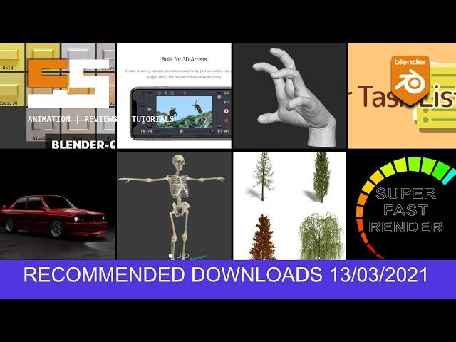 This weeks recommended Blender Downloads  13/03/2021