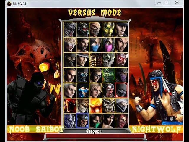 Mortal Combat  Noob Saibot  vs Nightwolf  (Мортал Комбат Нуб Сайбот против Найтвульф)