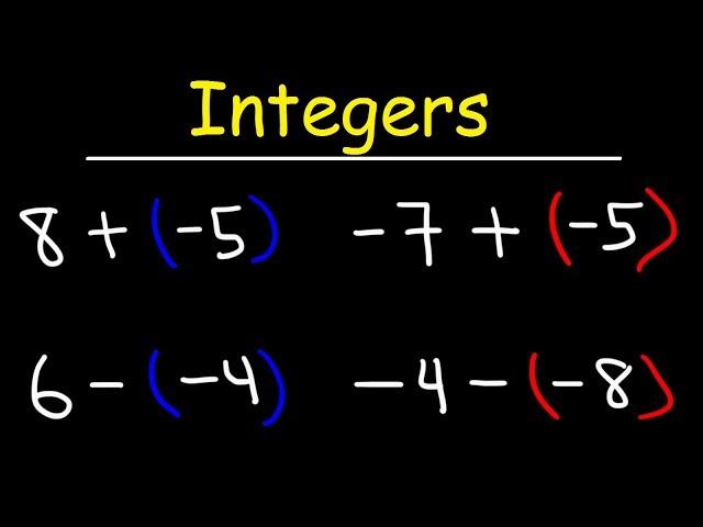 Adding and Subtracting Integers Using a Simple Method