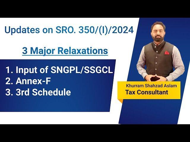 Last Updates | SRO 350 | Provisional Tax Return Issue | Annex-F Issue | Solution to Update | FBR