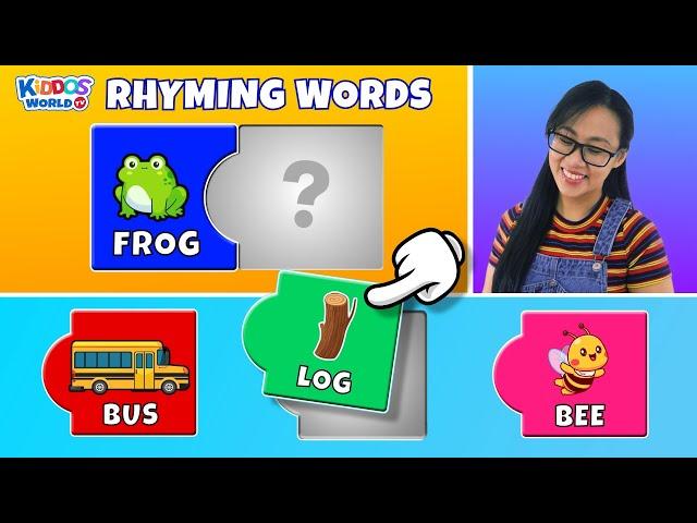 Learning Rhyming Words - Do They Rhyme? Matching Game Activity