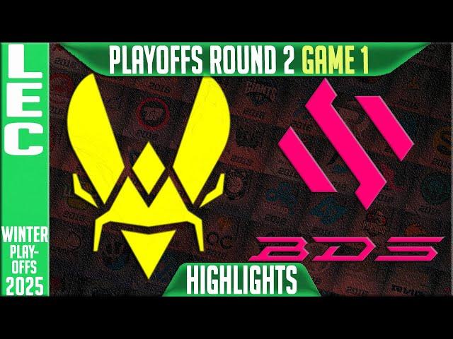 VIT vs BDS Highlights Game 1 | LEC Winter Playoffs R2 2025 | Team Vitality vs Team BDS G1