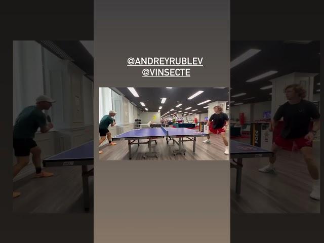 Andrey Rublev playing Table Tennis  