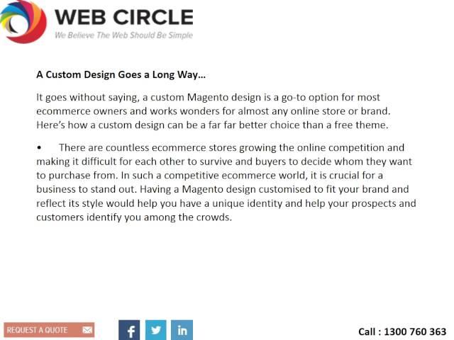 Free Magento Theme or Custom Magento Web Design What Is It that Your Business Needs