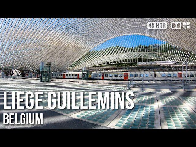 Liège-Guillemins Railway Station -   Belgium [4K HDR] Walking Tour