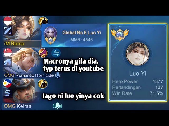 MURNI TOP GLOBAL LUO YI SOLO RANKED OPEN MIC "JAGO MACRONYA GILA" - LUO YI TOP 1 GLOBAL 2024