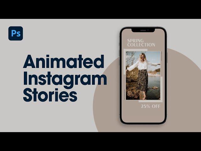 Use Adobe Photoshop's video timeline to create animated social media posts