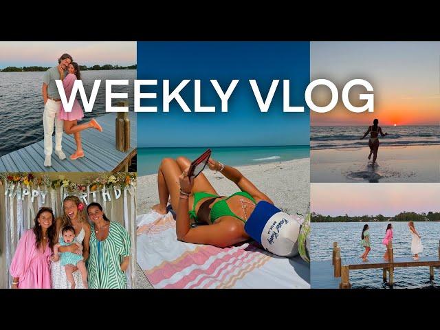 weekly vlog: surprising birthday party, solo beach day, new gym routine