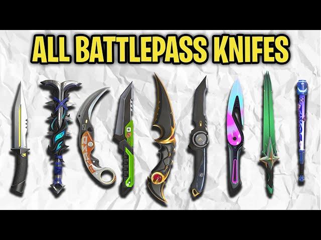 All Battlepass Knife Skins + Animations // Ep 1 to Ep9 Act 2