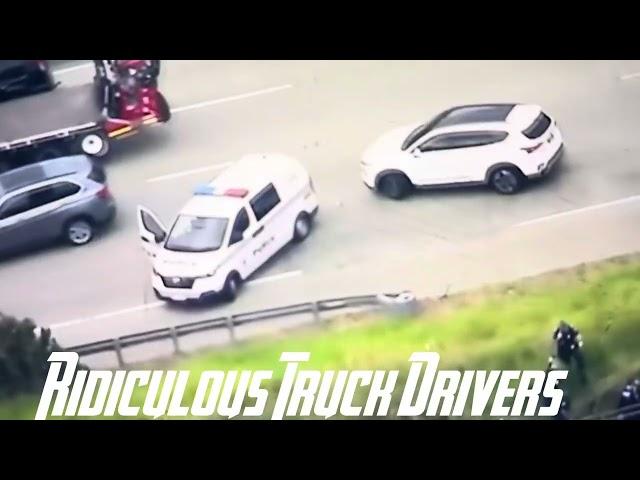 Semi Truck police chase truck driver try to out run police in Australia #policechase #truckdriver