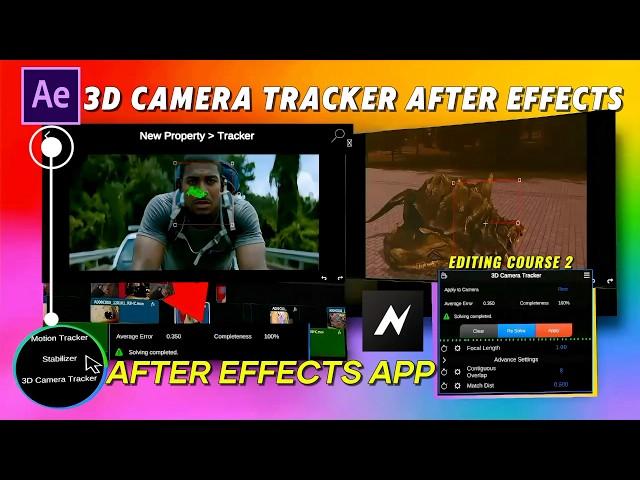 After Effects 3D Tracking Node video Full Editing Tutorial