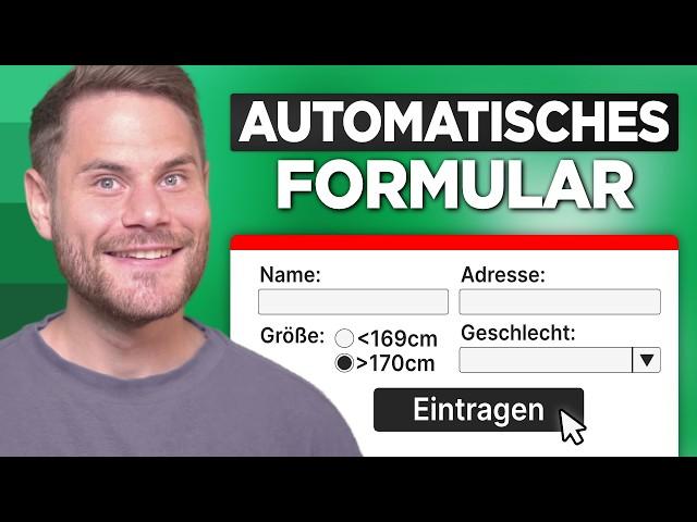 Einfaches Formular für Excel Tabelle erstellen