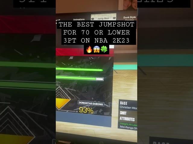 The Best Jumpshot for 70 3PT or Lower NBA 2K23