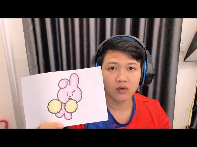 Simple Coloring Tutorial - Color to complete Dancing Bunny Drawing Lesson