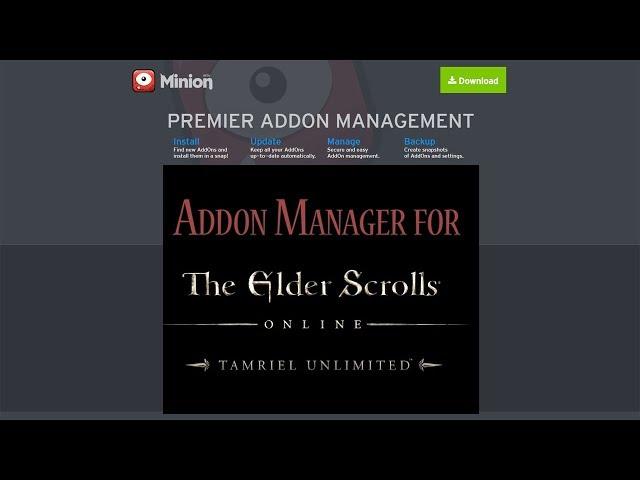 How to install minion and addons for - Elder Scrolls Online