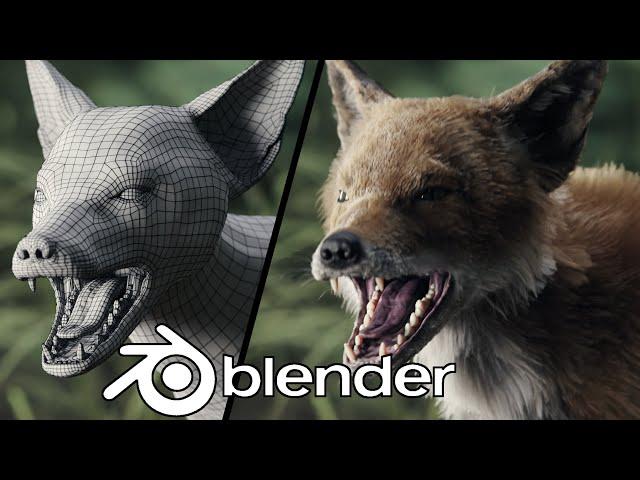 Making a Red Fox in blender - Timelapse