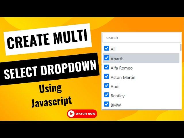 Multiselect Dropdown With Search Bar Using JavaScript || Create Multi Select Checkbox With Searching