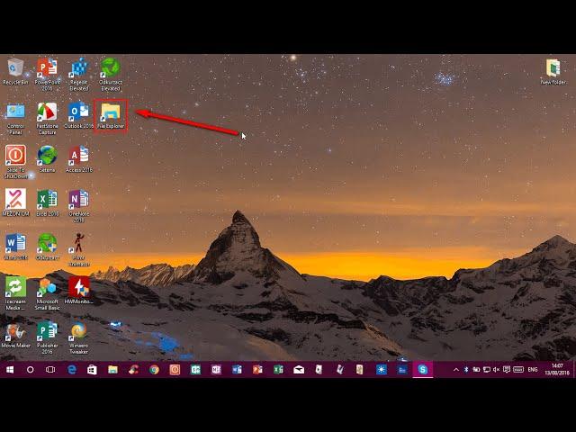 Create desktop shortcut for File Explorer | Windows 10 Version