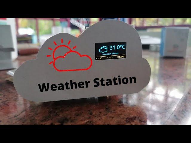 Weather Station | Nodemcu Weather Station 0.96inch OLED Display | #cloud #weather #shorts #esp8266