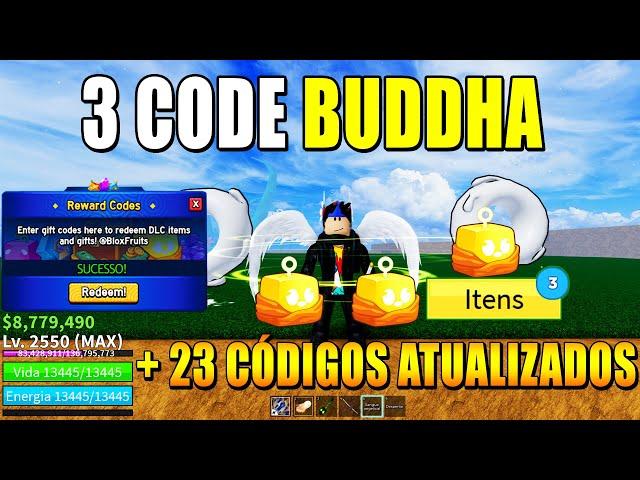 3 NOVOS CÓDIGOS DA FRUTA BUDDHA NO BLOX FRUITS + 23 CÓDIGOS DE EXP BELI E RESET - blox fruit codes